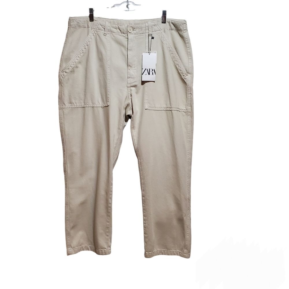Zara Ivory Cropped Pants Size XXL Plus